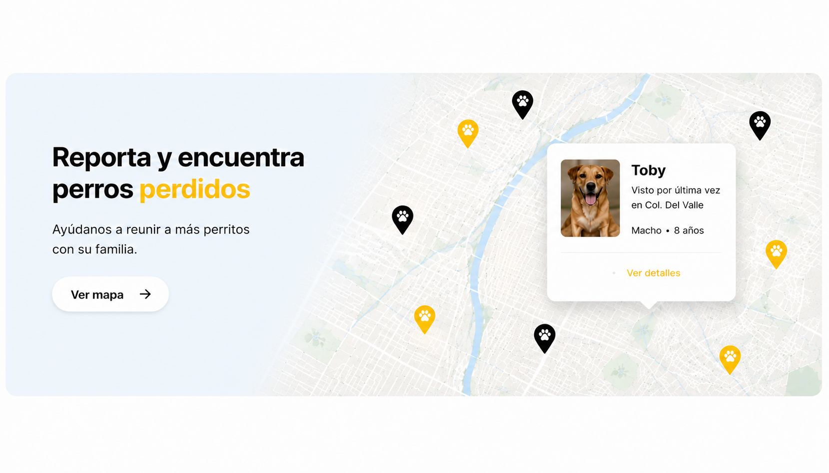 Mapa de perros perdidos